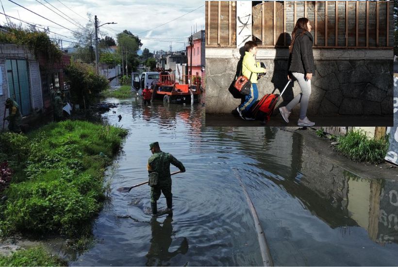 Se suspende regreso a clases en Chalco por inundaciones
