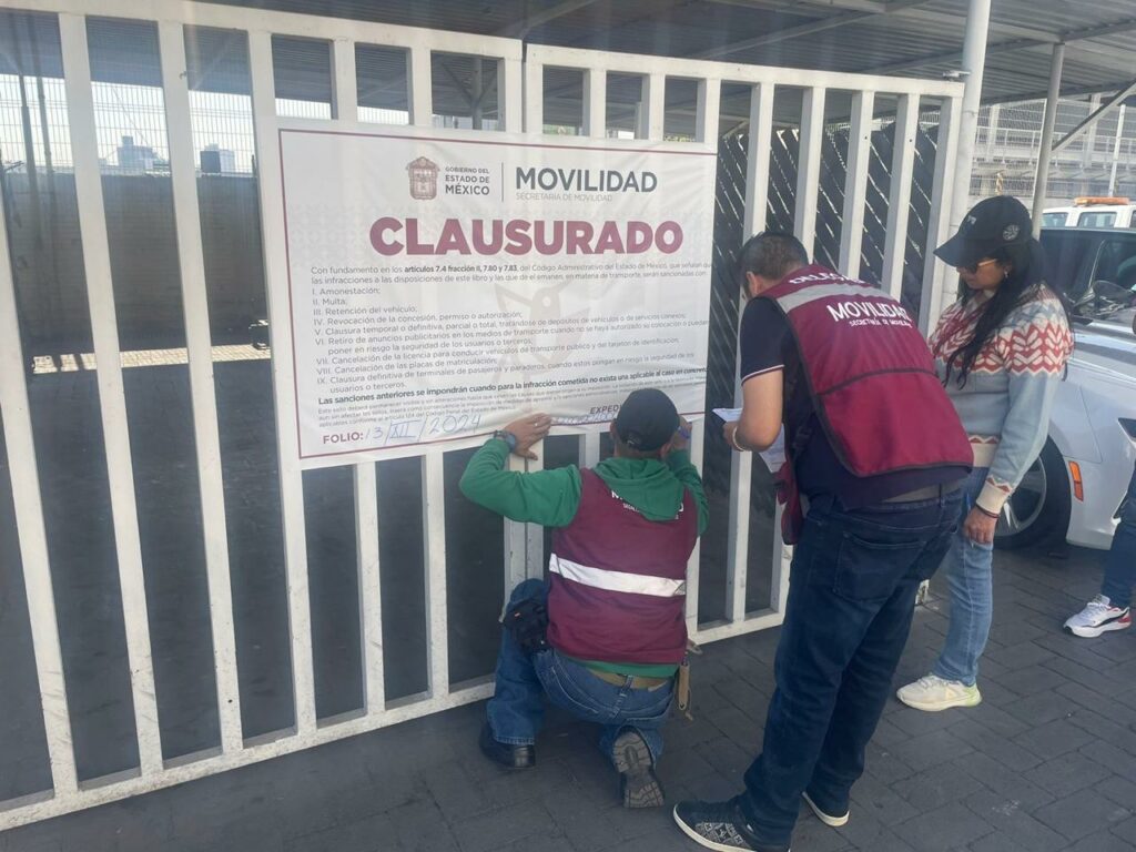 Clausuran en 2024 en Edoméx, 25 establecimientos irregulares de grúas y depósitos de vehículos