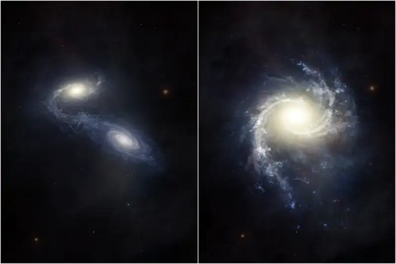 La arqueología espacial revela cómo se formó esta galaxia espiral gigante