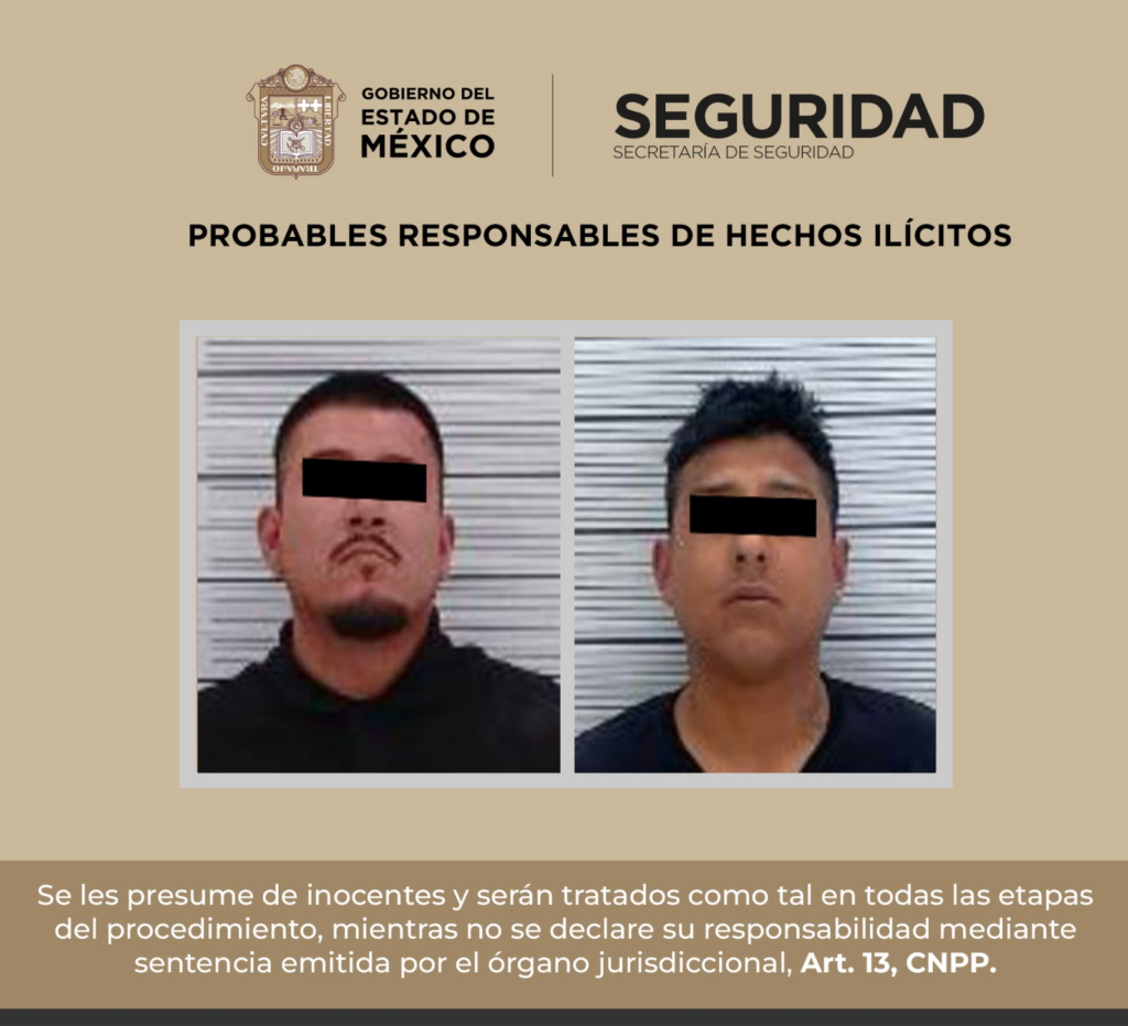 Detienen a dos probables implicados en privar de la libertad a menor de edad