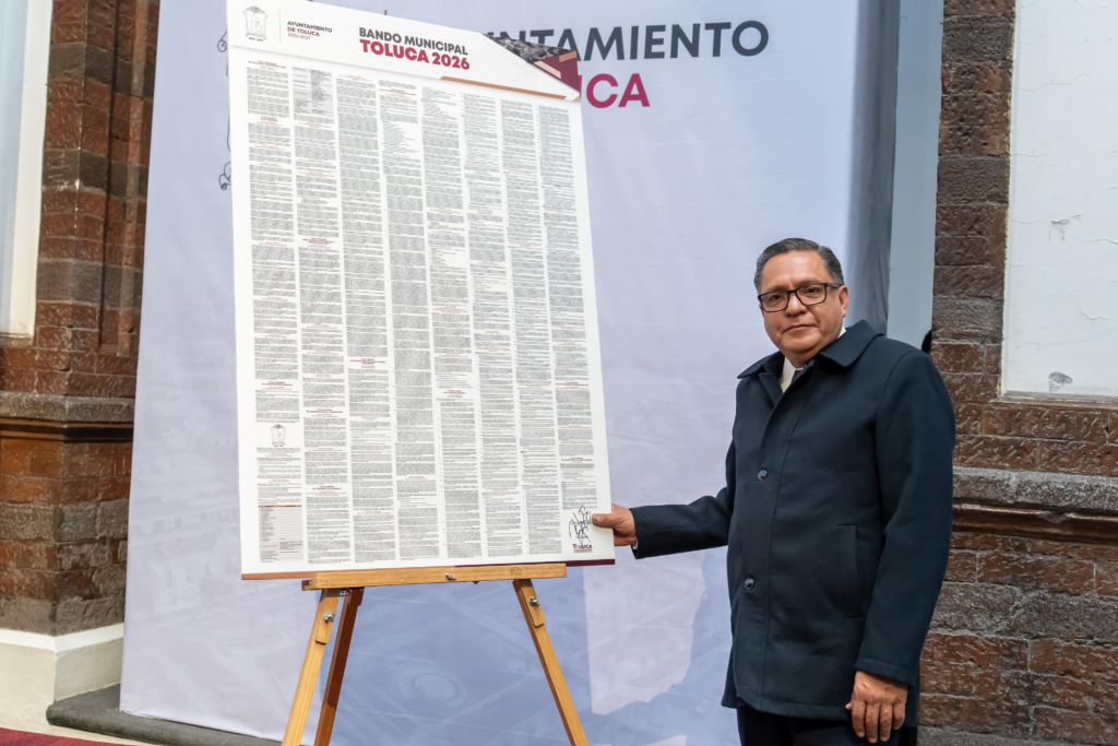 Bando Municipal 2026 en Toluca se publica en cinco versiones: español, otomí, mazahua, braille y audio