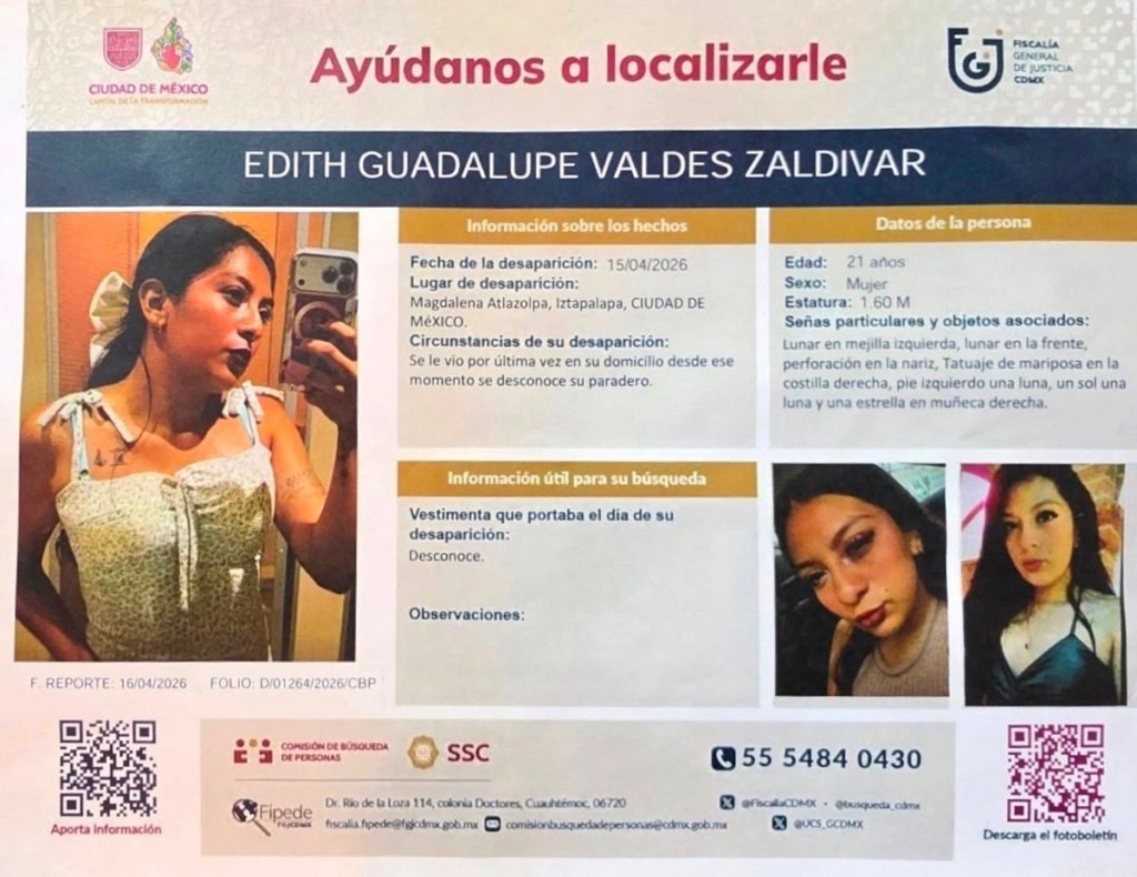 Hallan sin vida a joven desaparecida en la alcaldía Benito Juárez; investigan feminicidio