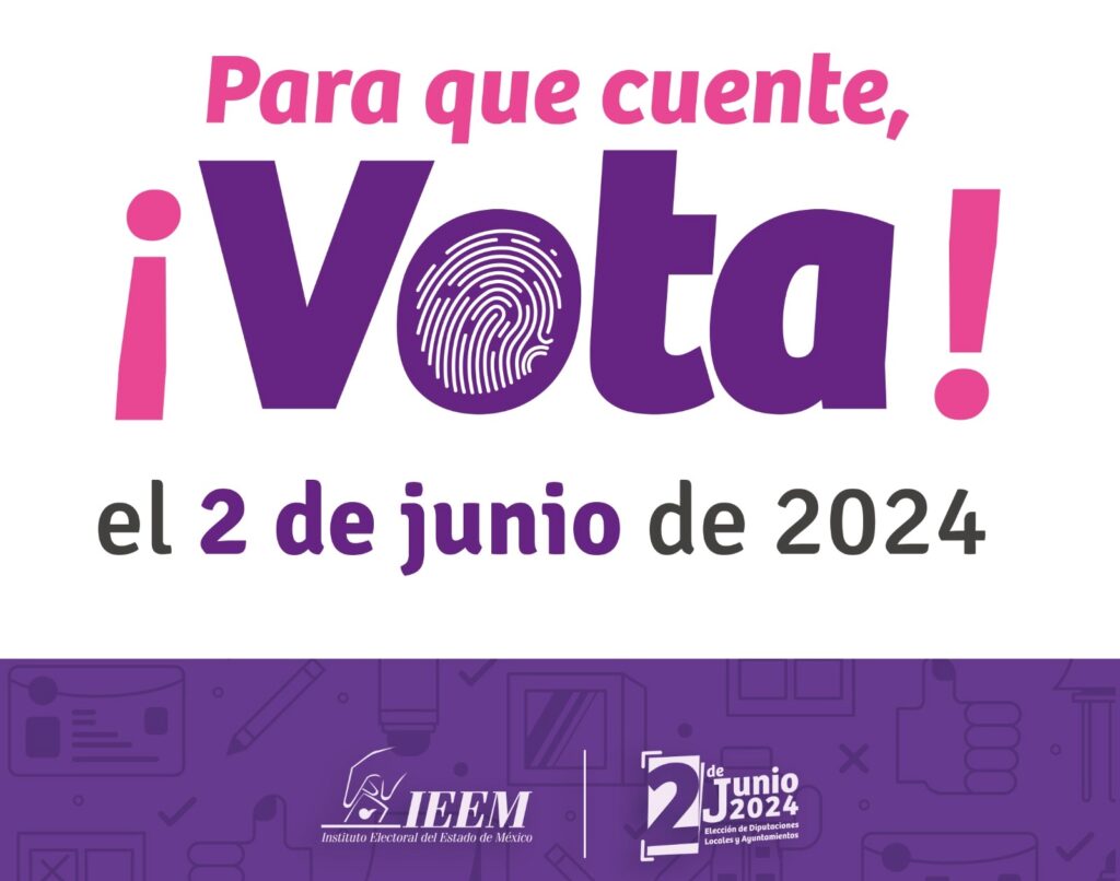 Invita IEEM a acudir a las urnas este domingo 2 de junio