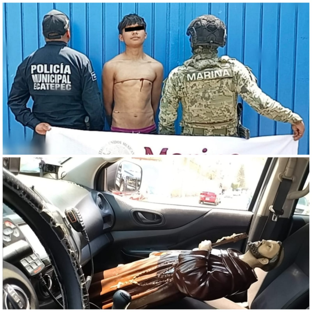 Detienen a sujeto que sustrajo imagen en iglesia de El Chamizal en Ecatepec