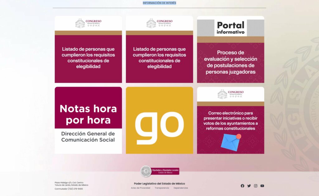 Congreso mexiquense publica lista de aspirantes idóneos a elección judicial