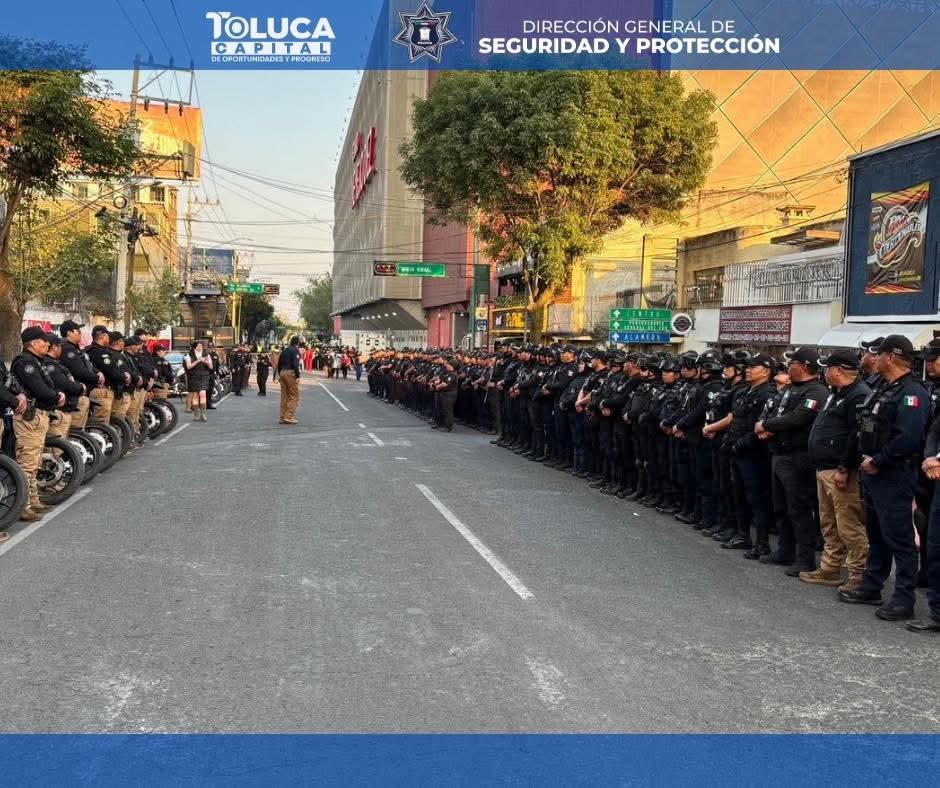 Implementa policía de Toluca Operativo de Seguridad en el Nemesio Diez por el encuentro Toluca – Guadalajara