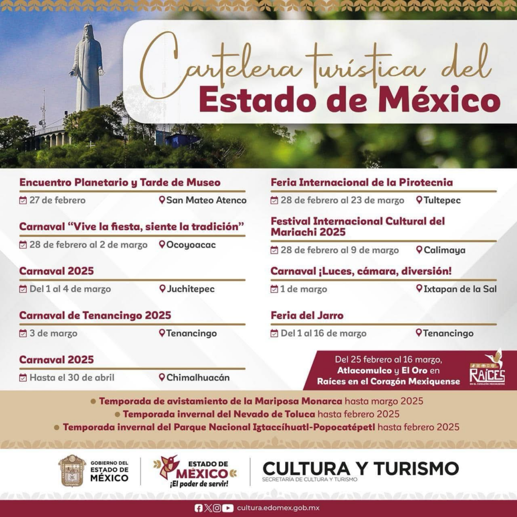 Ferias, festivales y carnavales te esperan en el Estado de México, a partir del 28 de febrero