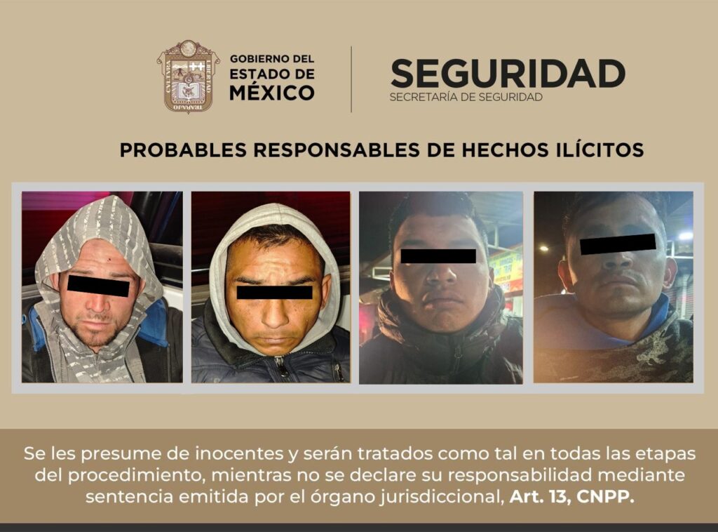 Detienen a cuatro sujetos en Nicolás Romero por robo de cable de telefonía
