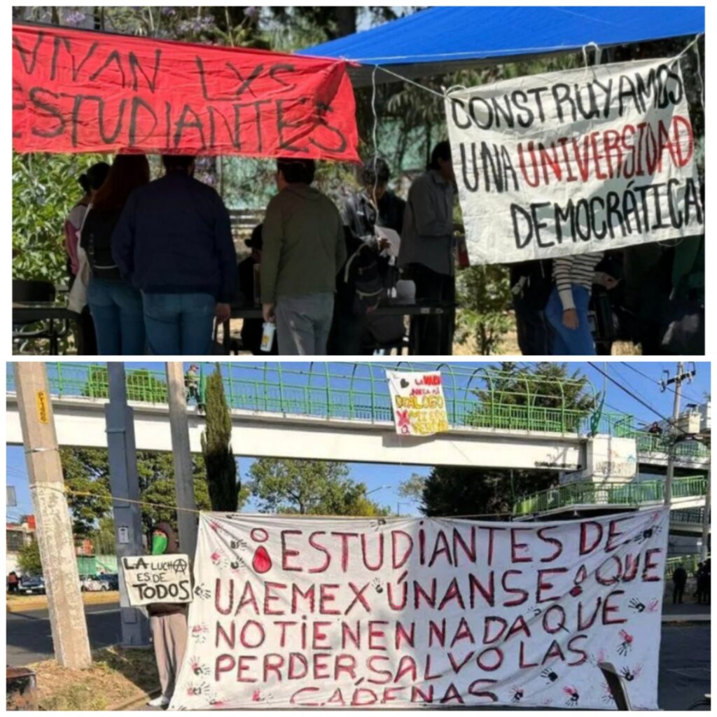 UAEMéx abre diálogo con universitarios en paro, tras movilización estudiantil de este martes
