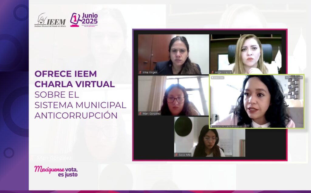 Ofrece IEEM charla virtual sobre el Sistema Municipal Anticorrupción