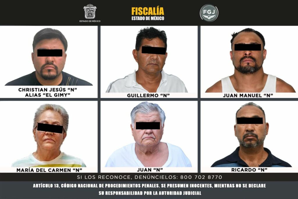 Obtiene FGJEM sexta vinculación a proceso contra seis detenidos en operación «Caudal»