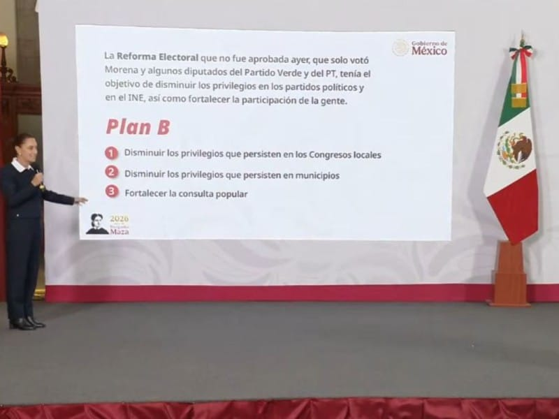 Sheinbaum anuncia un «plan B». Esta es su propuesta