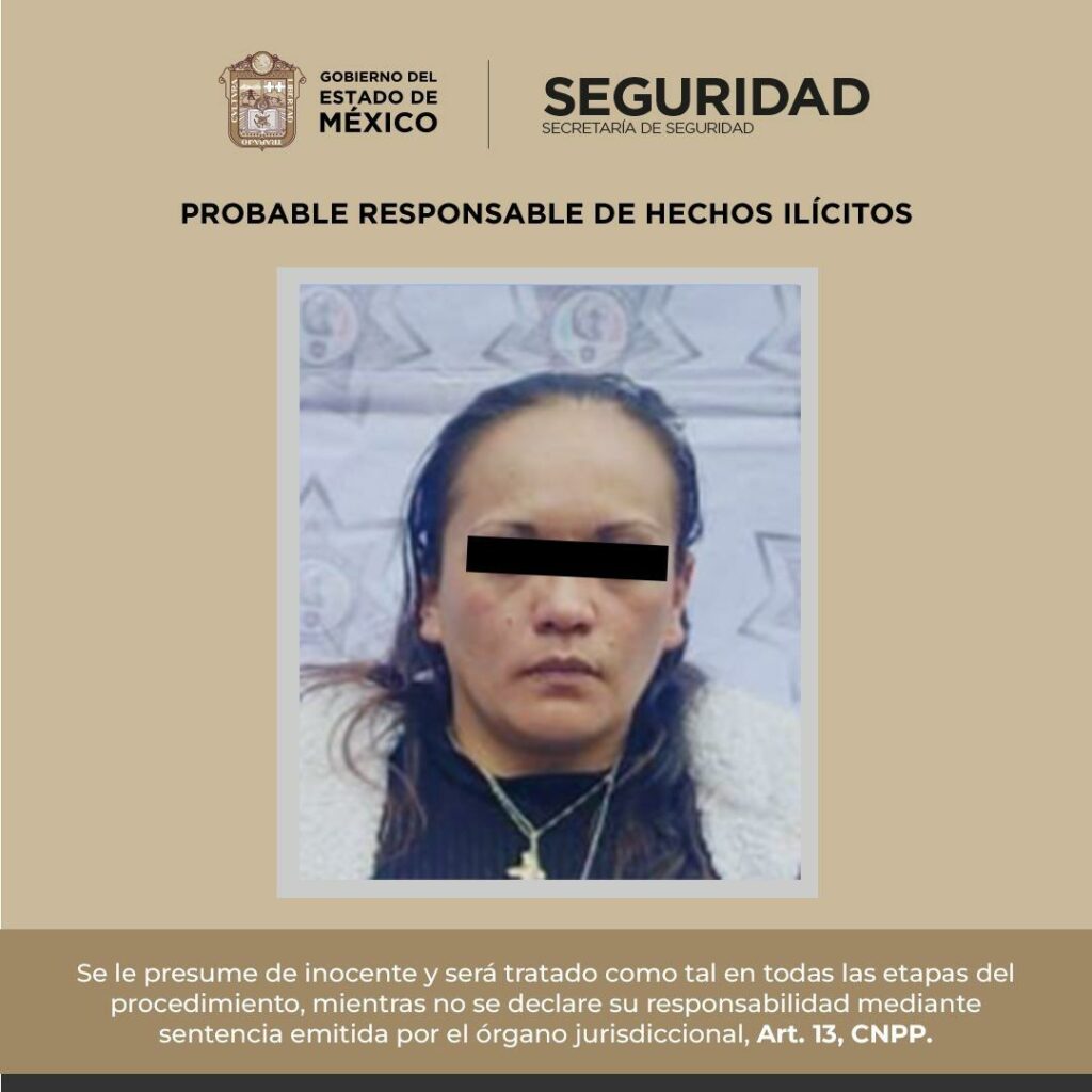 Detienen a mujer probable implicada en delitos contra la salud