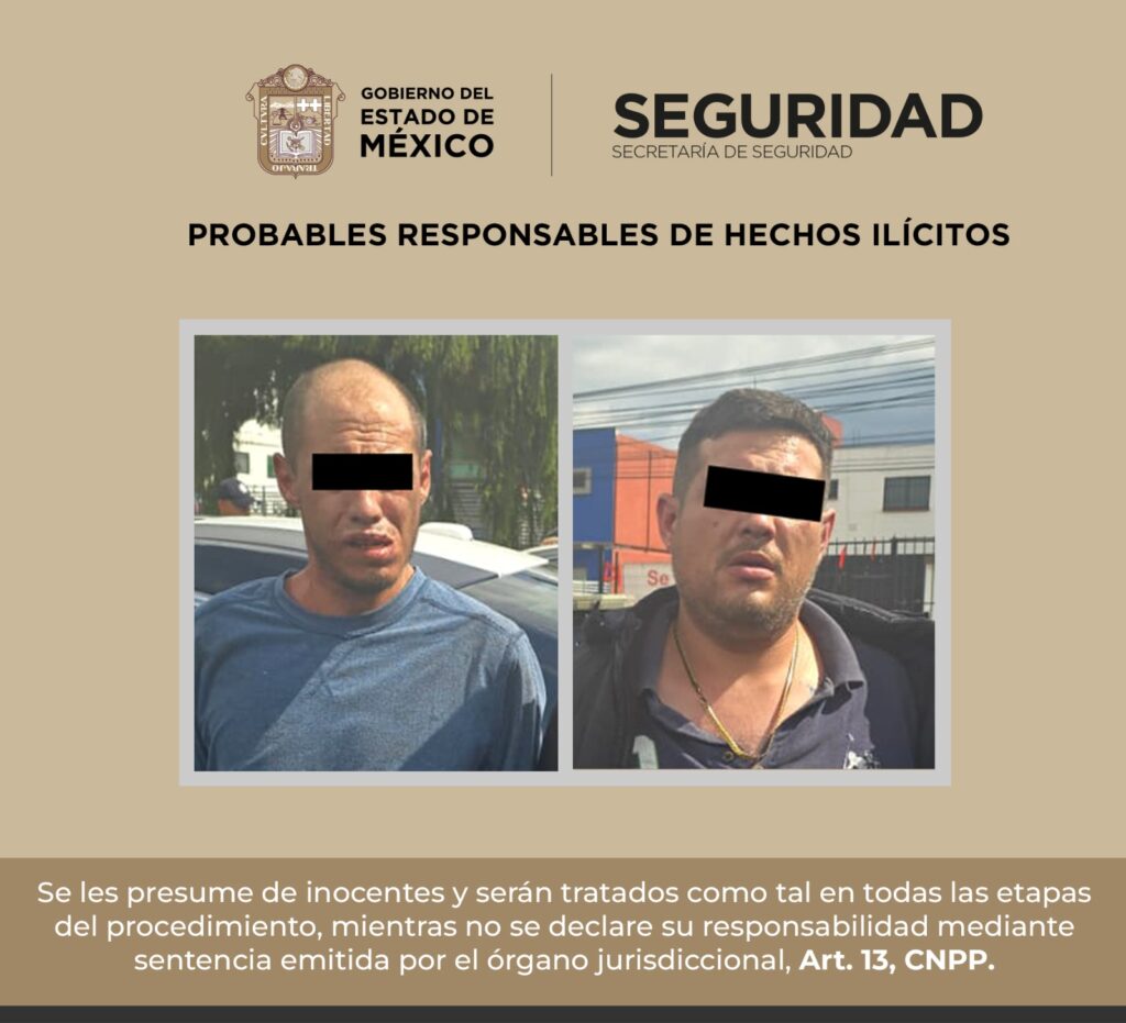 Detienen a presuntos distribuidores de droga en Metepec