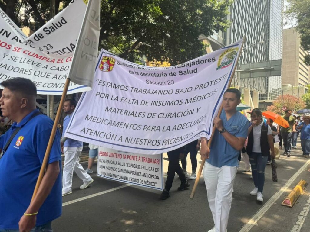 Personal de salud del Edomex marchará hacia el Zócalo este miércoles