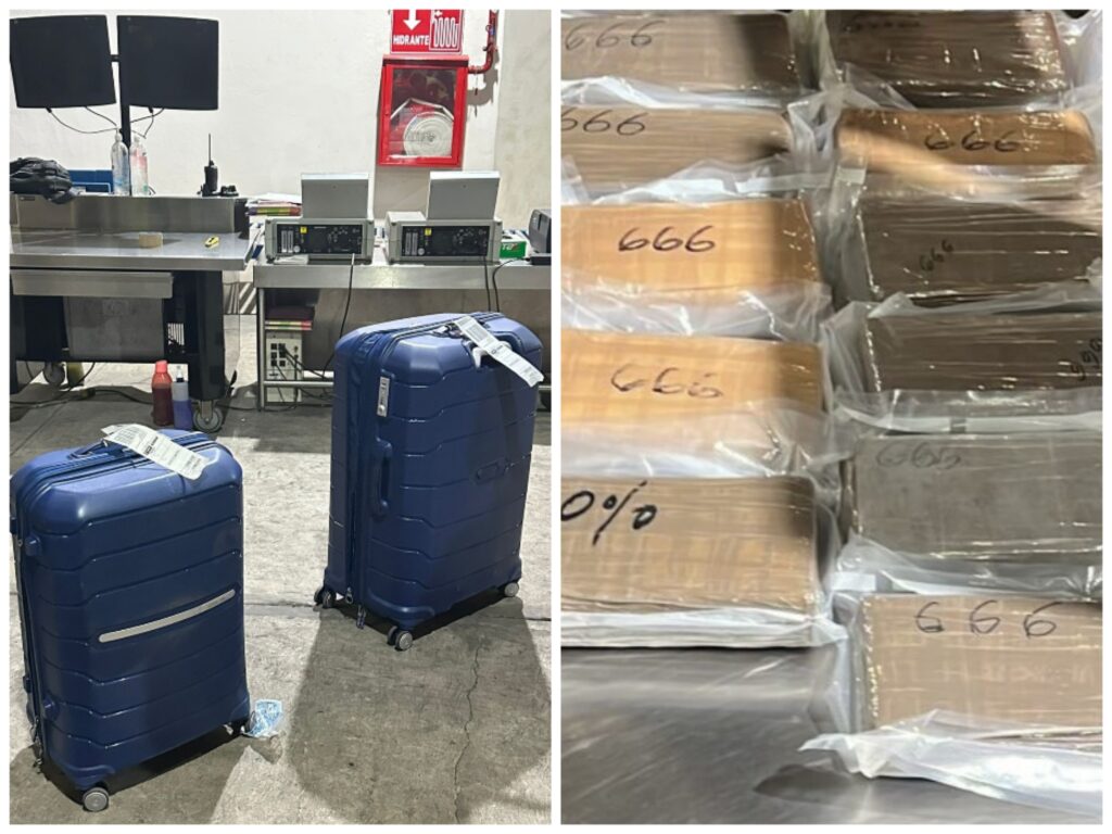 Decomisan 23.5 kilos de cocaína en Aeropuerto de Toluca
