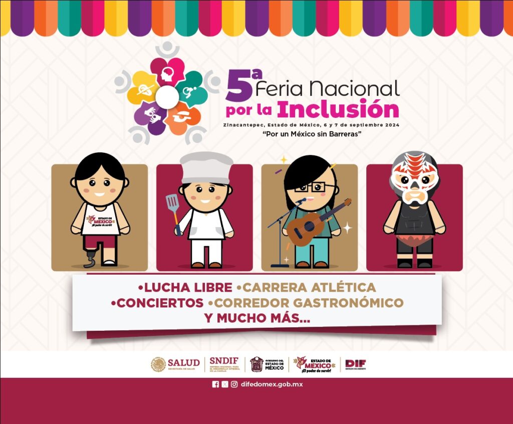 Será Edoméx sede de la Quinta Feria Nacional por la Inclusión “Por un México sin Barreras”