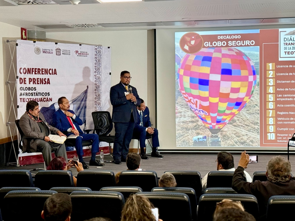Refuerzan supervisión a prestadores de servicios de globos aerostáticos de Teotihuacán
