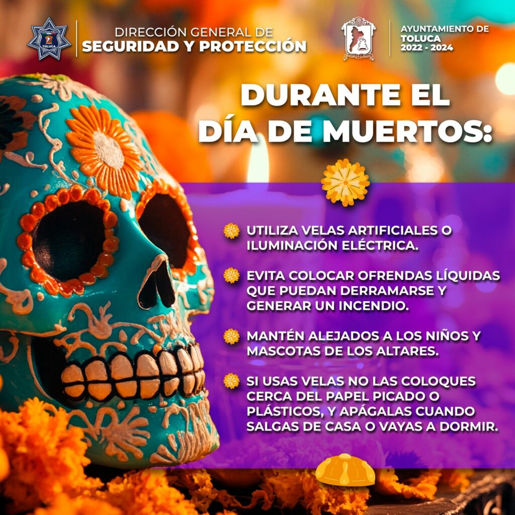 Difunde Toluca medidas de prevención para celebrar el Día de Muertos
