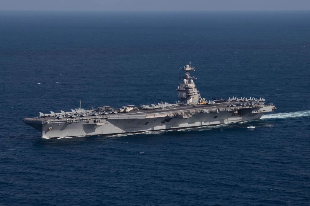 Grupo de ataque del portaaviones USS Gerald R. Ford, el mayor barco de guerra del mundo