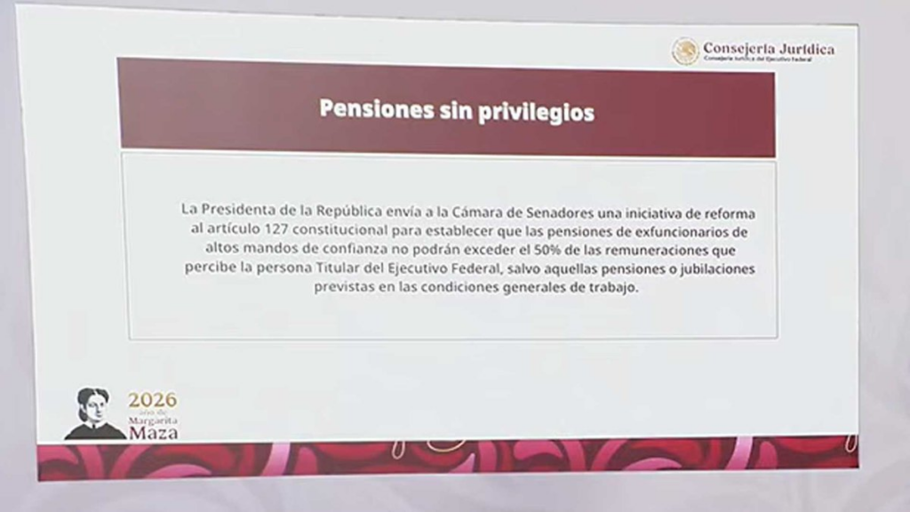 Se eliminarán pensiones de exfuncionarios de altos mandos de confianza