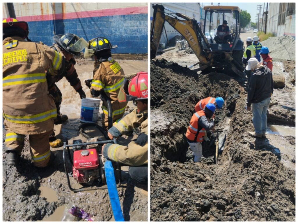 Fuga de gas en zona industrial de Ecatepec moviliza cuerpos de seguridad