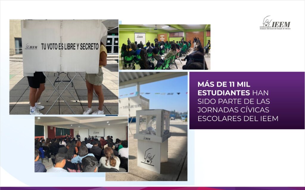 Más de 11 mil estudiantes han sido parte de las jornadas cívicas escolares del IEEM