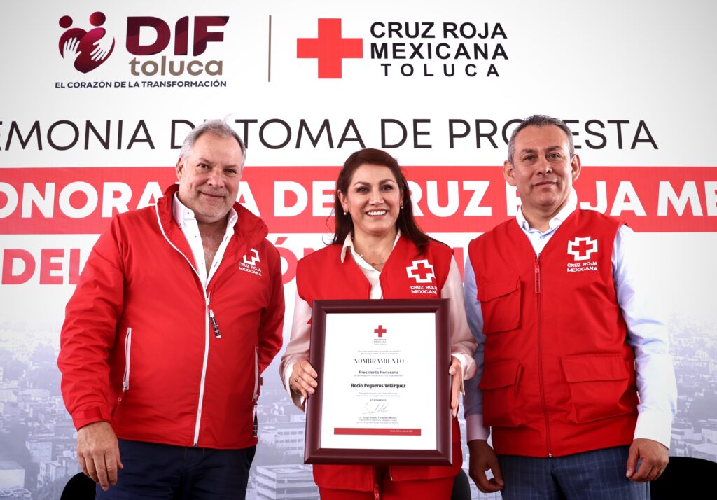 Rinde Rocío Pegueros protesta como Presidenta Honoraria de la Cruz Roja Mexicana Toluca