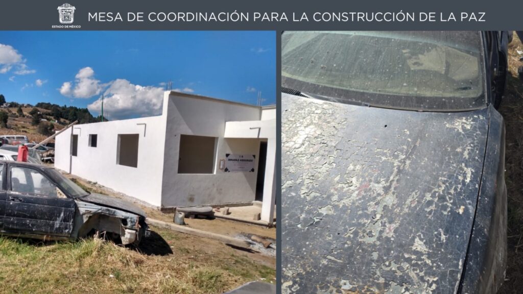 Edoméx: realizan cinco cateos: recuperan vehículos, narcóticos y armas