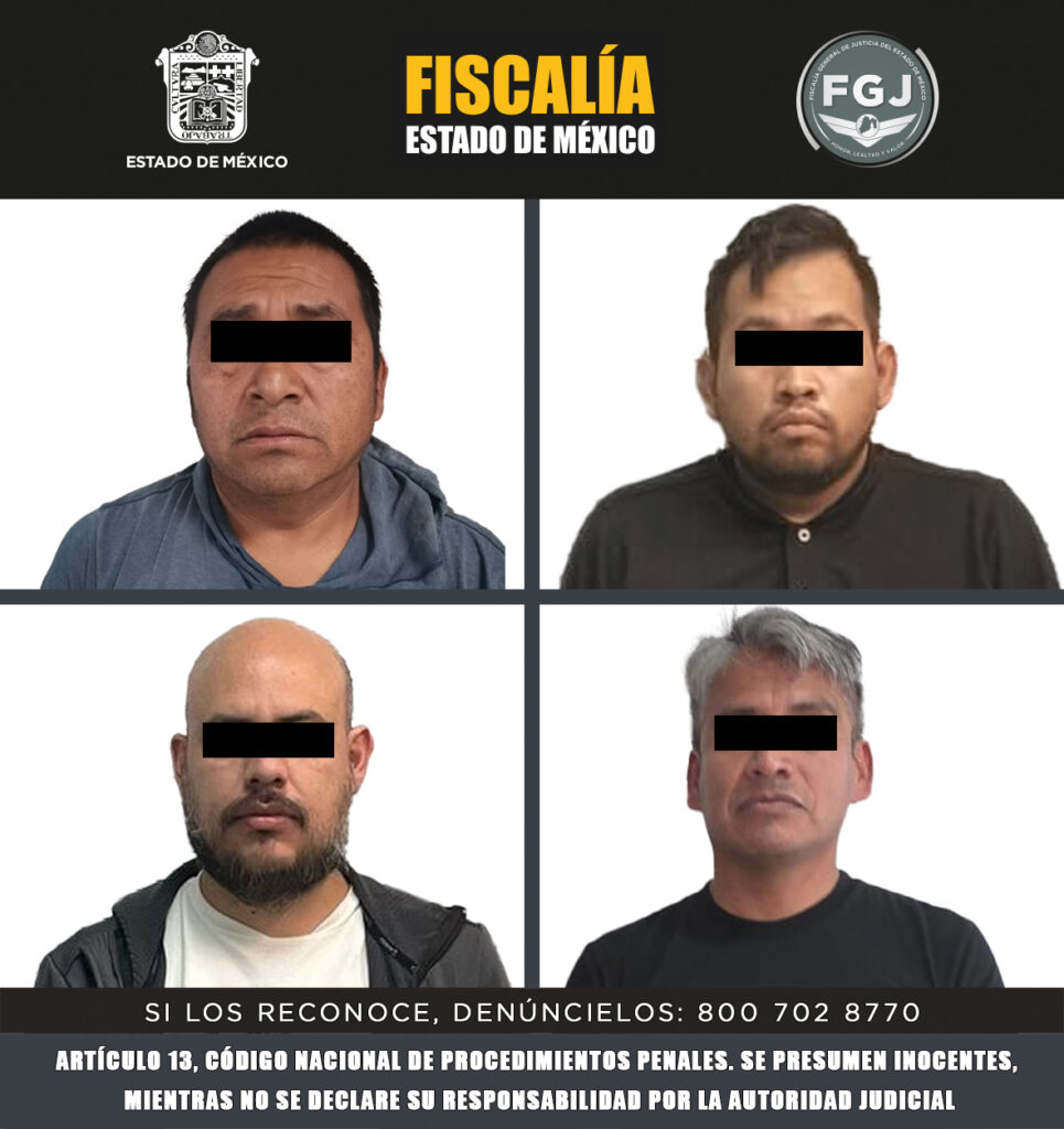 Cumplimentan elementos de la FGJEM órden de aprehensión contra cuatro presuntos violadores