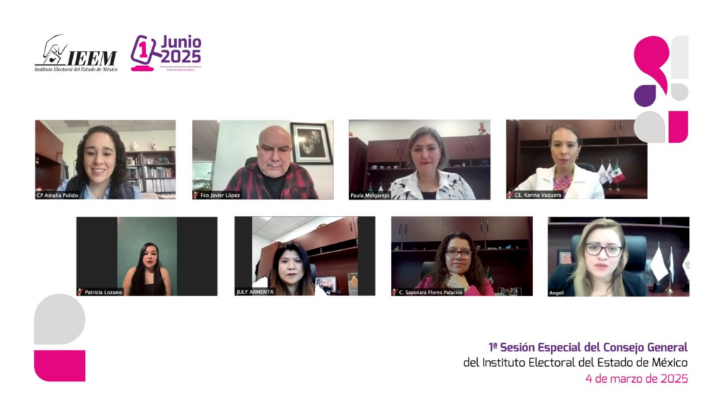 IEEM aprueba acuerdo de recepción de listados de candidaturas al poder judicial mexiquense