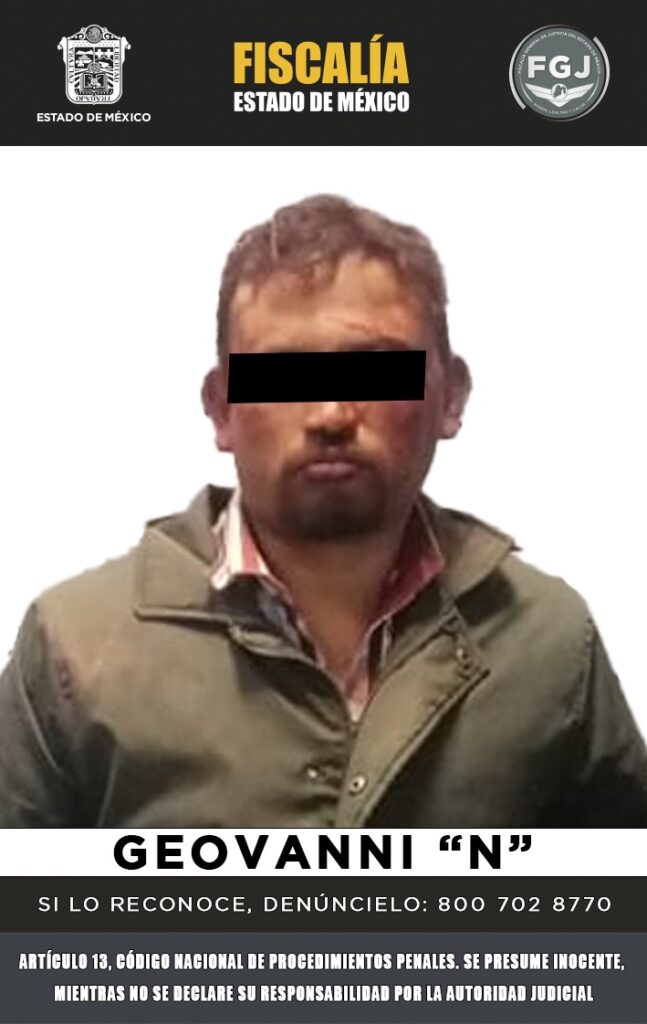 Vinculan a Geovanni «N» a proceso por feminicidio en Atlacomulco