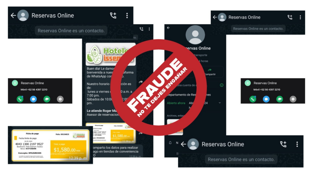 Alerta ISSEMYM por estafas a través de sitios web falsos para reservaciones en sus hoteles