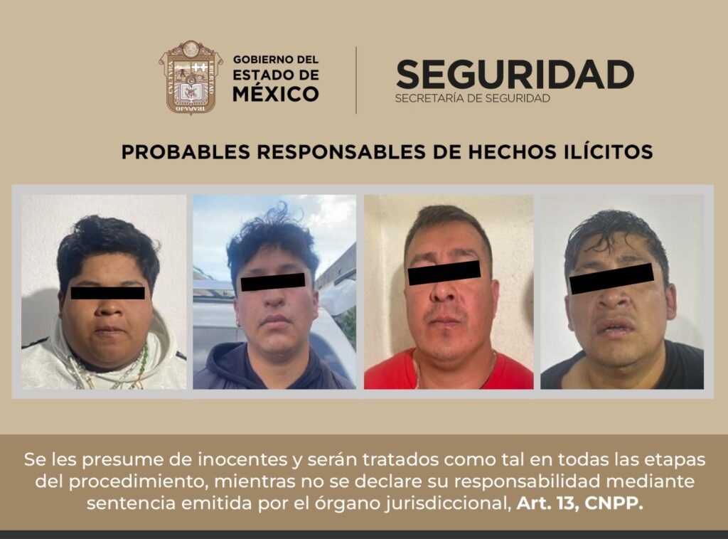 Detienen a cuatro personas relacionadas con el homicidio de una mujer en Metepec