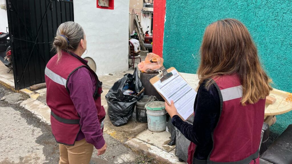 Censan en Tecámac a población afectada por lluvia atípica; son siete viviendas las más perjudicadas