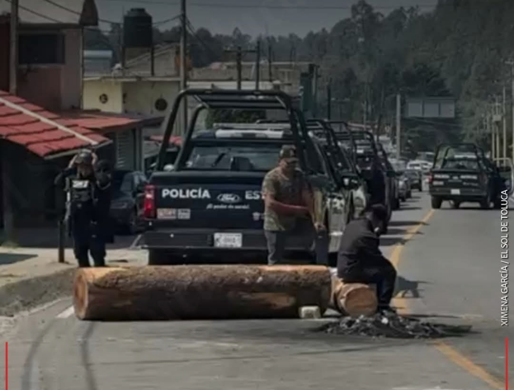 Guardia Nacional se enfrenta a presuntos talamontes en Ocuilan; pobladores bloquean accesos en protesta