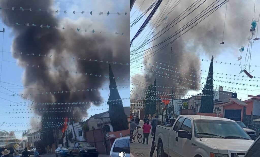Incendio en maderería de Tultepec moviliza a cuerpos de emergencia