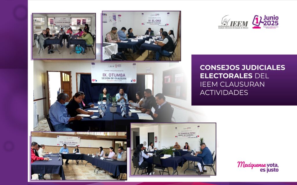 Consejos Judiciales Electorales del IEEM clausuran actividades