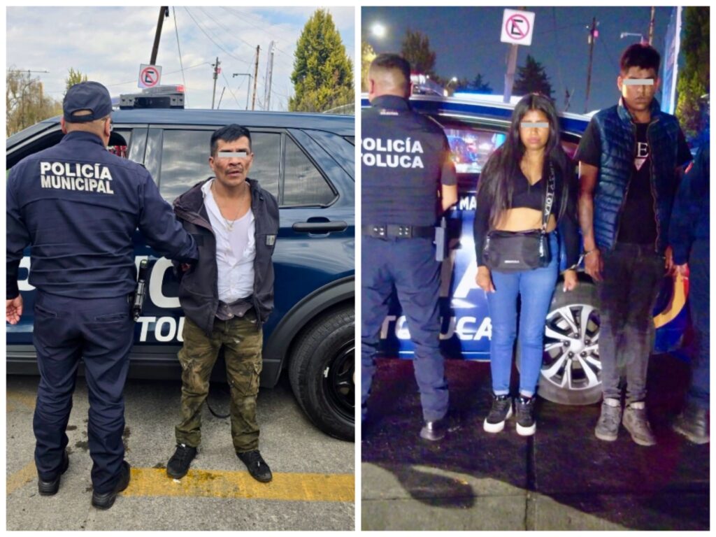 Detienen en Toluca a presunto extorsionador y a dos más por robo