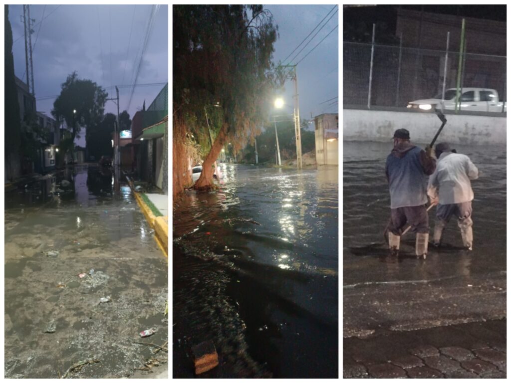 Atienden encharcamientos en límites de Ecatepec y Tecámac