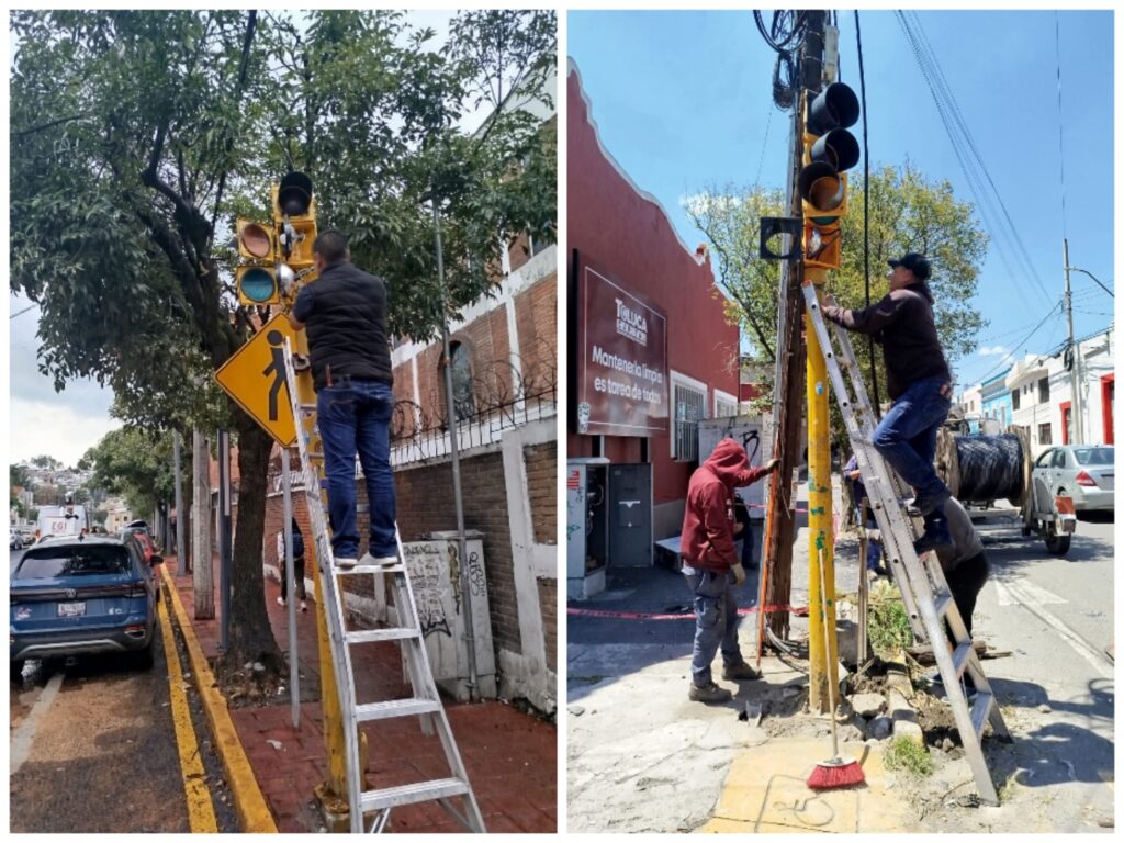 Lluvias afectan el funcionamiento de semáforos en Toluca