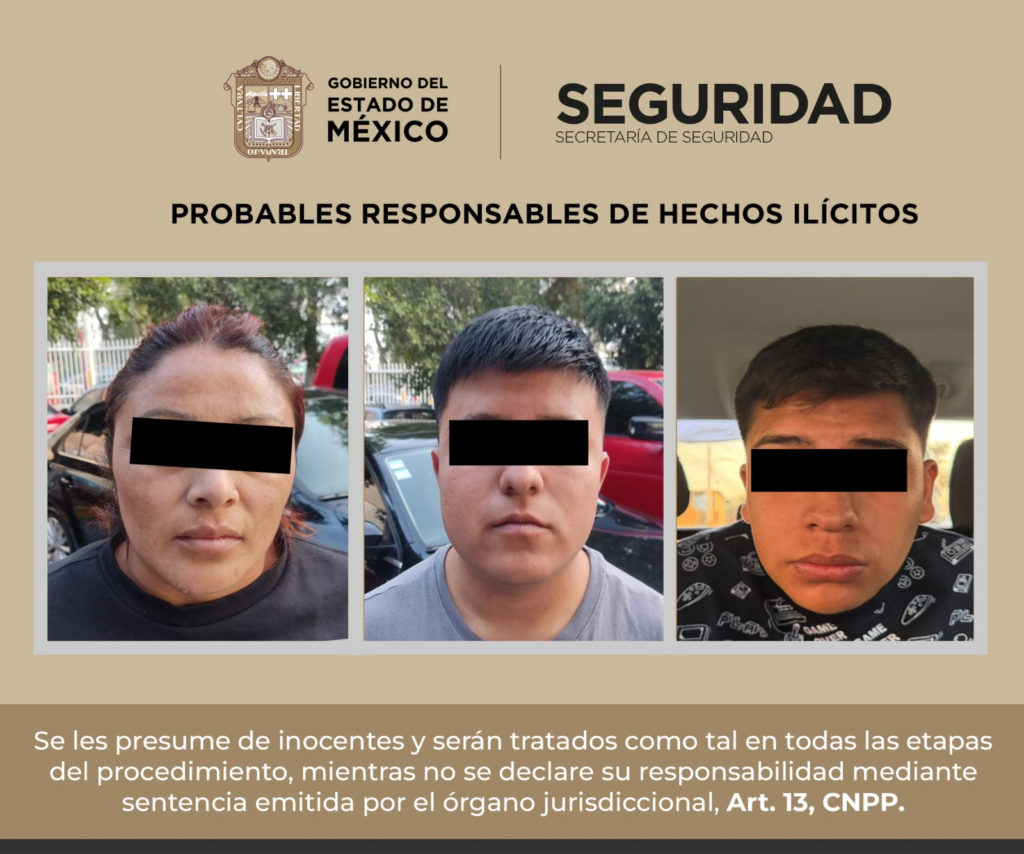 Detienen a tres personas probables implicadas en delitos contra la salud