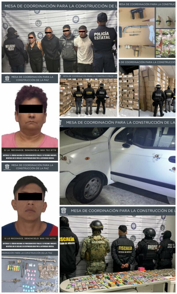Recuperan mercancía por más de 9 mdp y vehículos con reporte de robo en el Edoméx