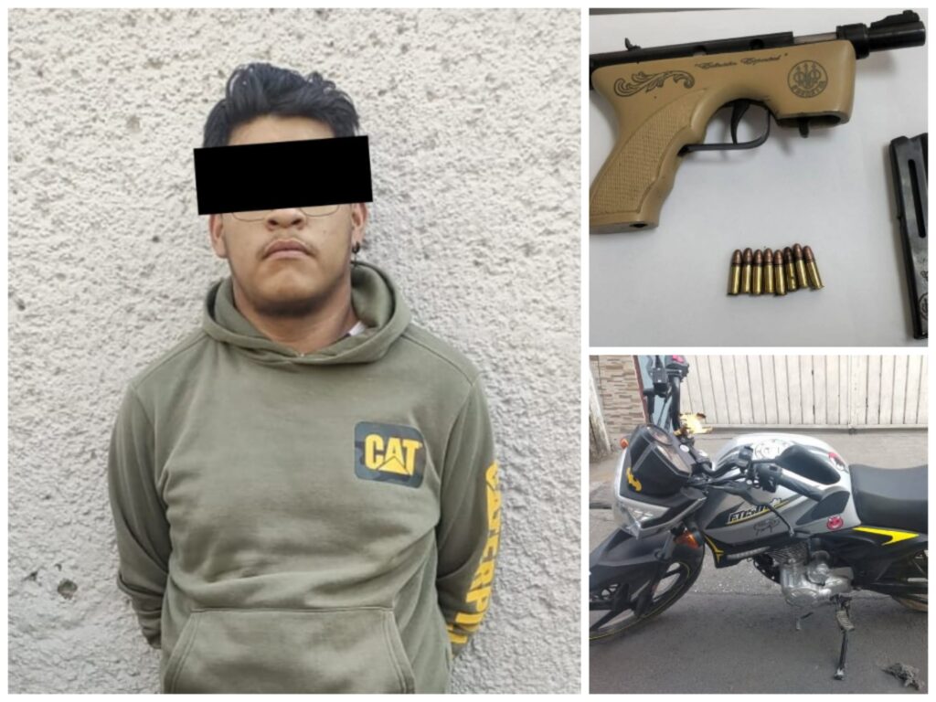 Cae sujeto que portaba subametralladora