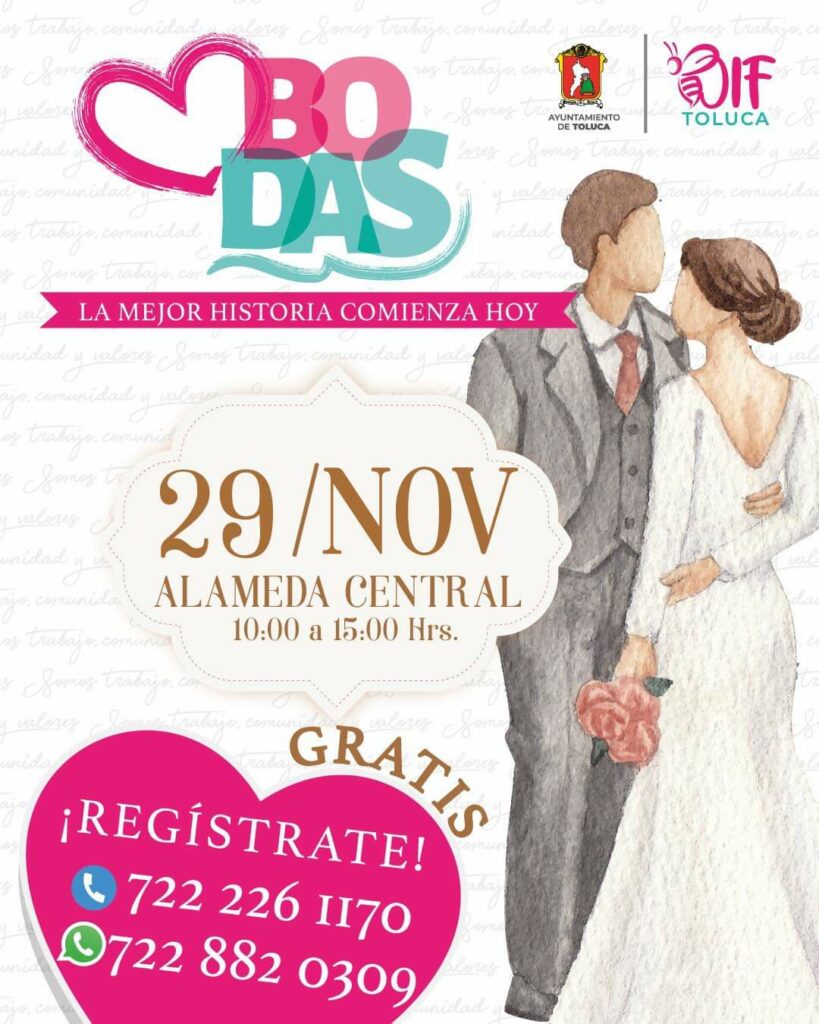 Anuncia Toluca bodas comunitarias