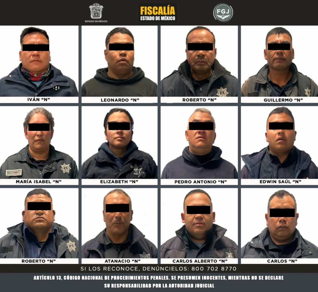 Decretan legal la detención de 12 policías de Acambay por homicidio