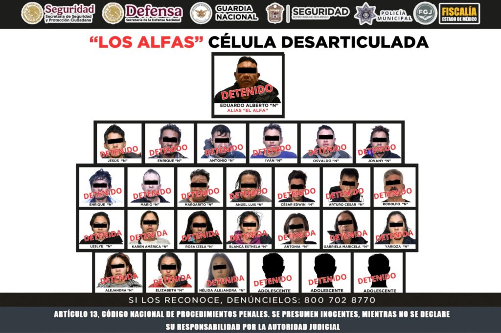 Cae célula de «Los Alfas» vinculada al CJNG