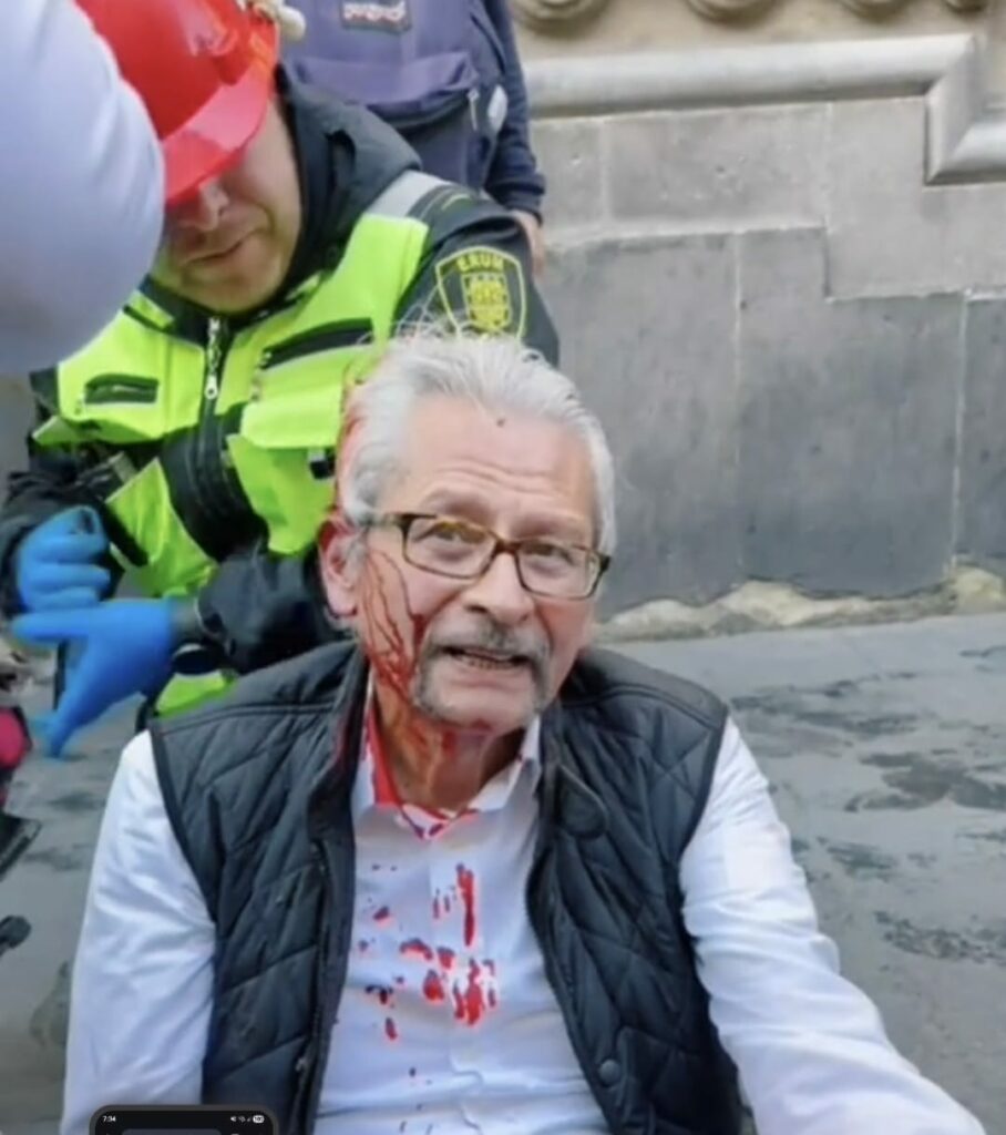 Ex alcalde de Texcoco resulta herido durante marcha de la Generación Z en el Zócalo
