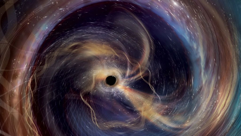 Astrónomos han detectado una colisión entre dos agujeros negros
