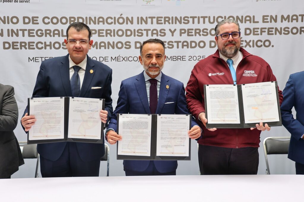 Metepec y GEM firman convenio para proteger la labor periodística y la defensa de los derechos humanos